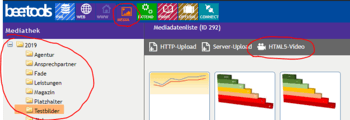 bee.tools Mediathek Upload - Schritt 1