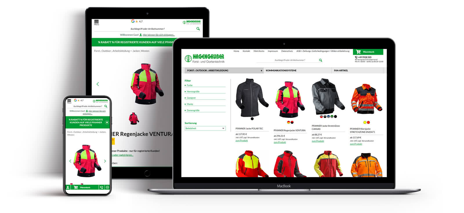 Kundenreferenz Onlineshop Forsttechnik